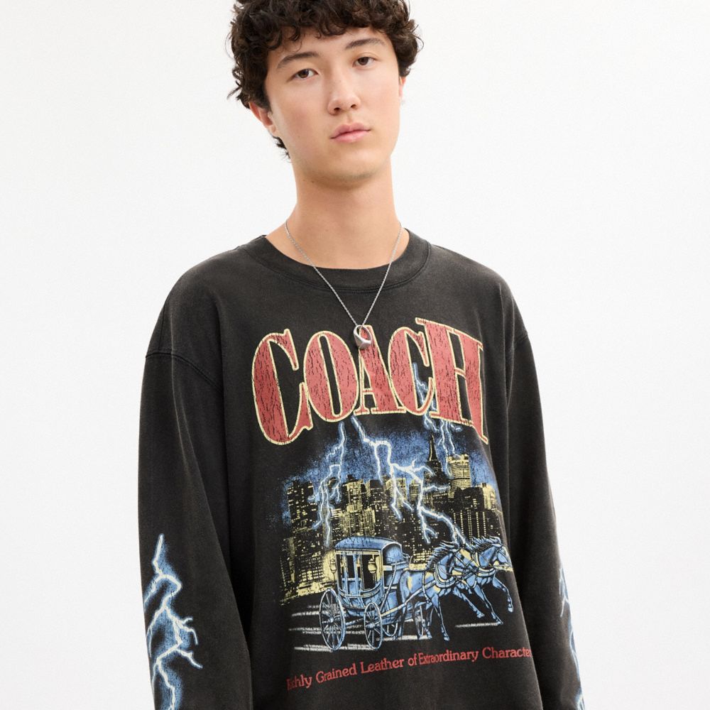 メタル リラックスド ロング スリーブ Tシャツ 2