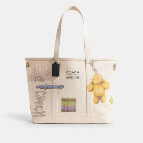 Мужские сумки Coach Utility Tote With Sketch Print