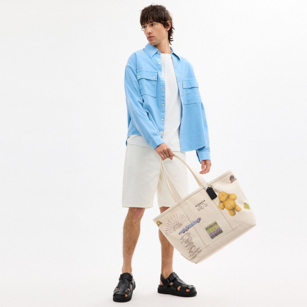 Мужские сумки Coach Utility Tote With Sketch Print — фото 5