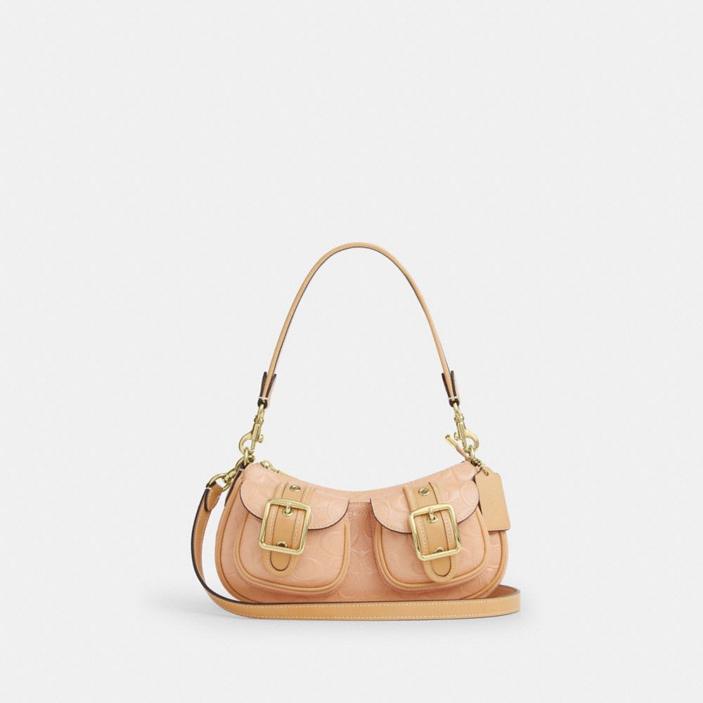 COACH®,Ashton Shoulder Bag In Signature Leather,,Front View