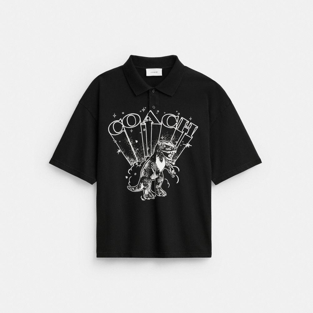 COACH®,T-Rex Boxy Polo,,Front View