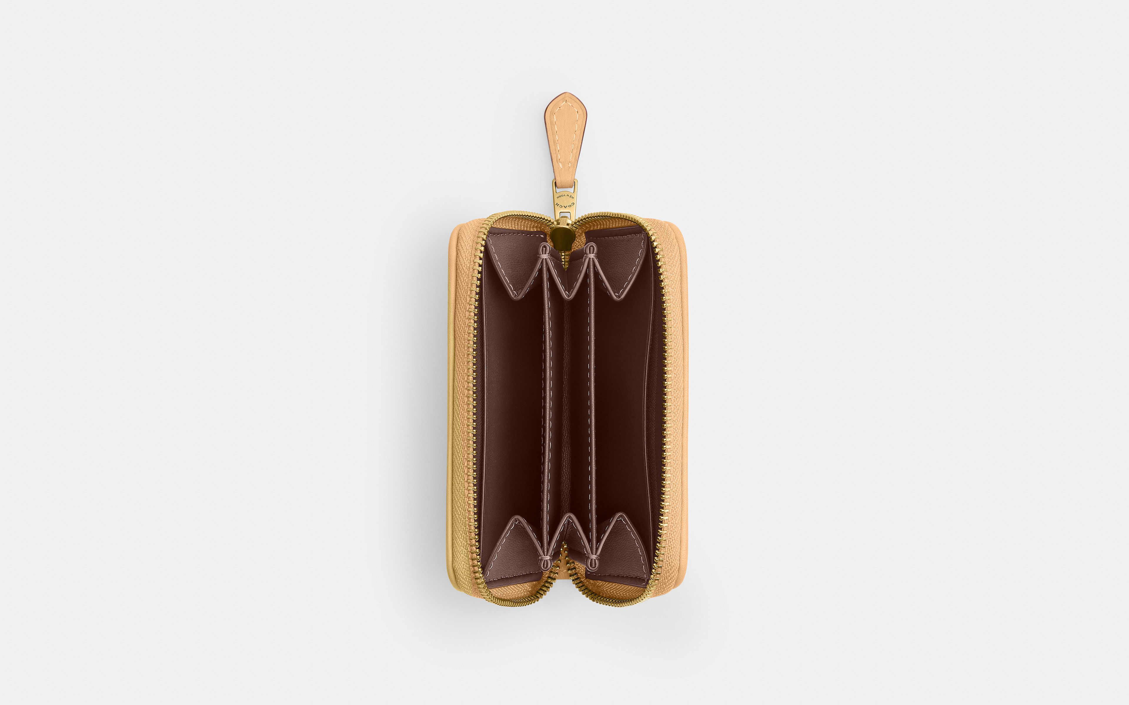 Essential Small Zip Around Card Case In Signature Jacquard