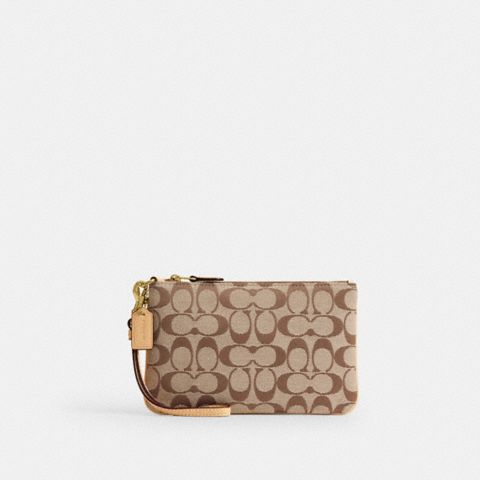 Женские сумки Coach Essential Small Wristlet In Signature Jacquard