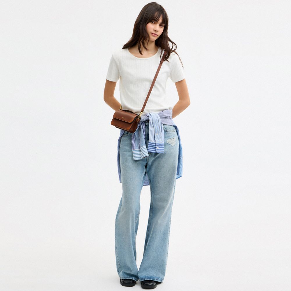Женские сумки Coach New York Elora Top Handle Crossbody In Loved Leather — фото 6