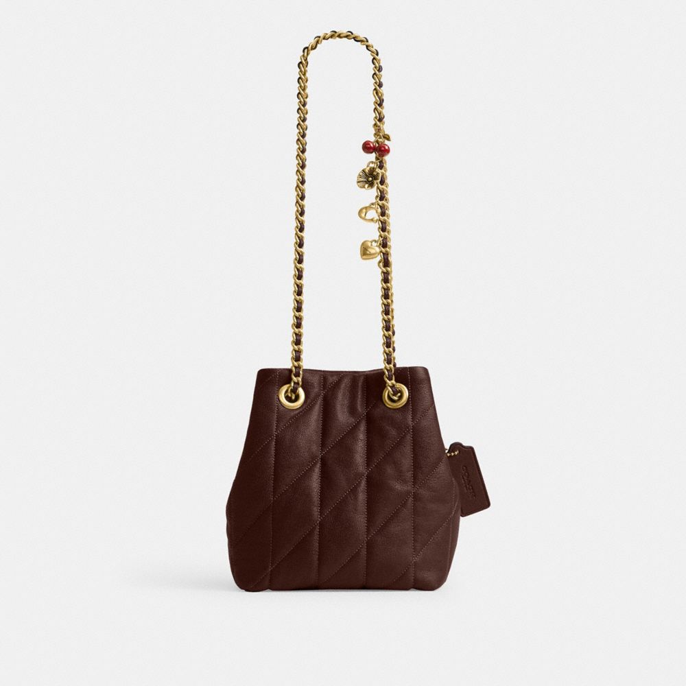 Jade Drawstring Bag With Quilting
