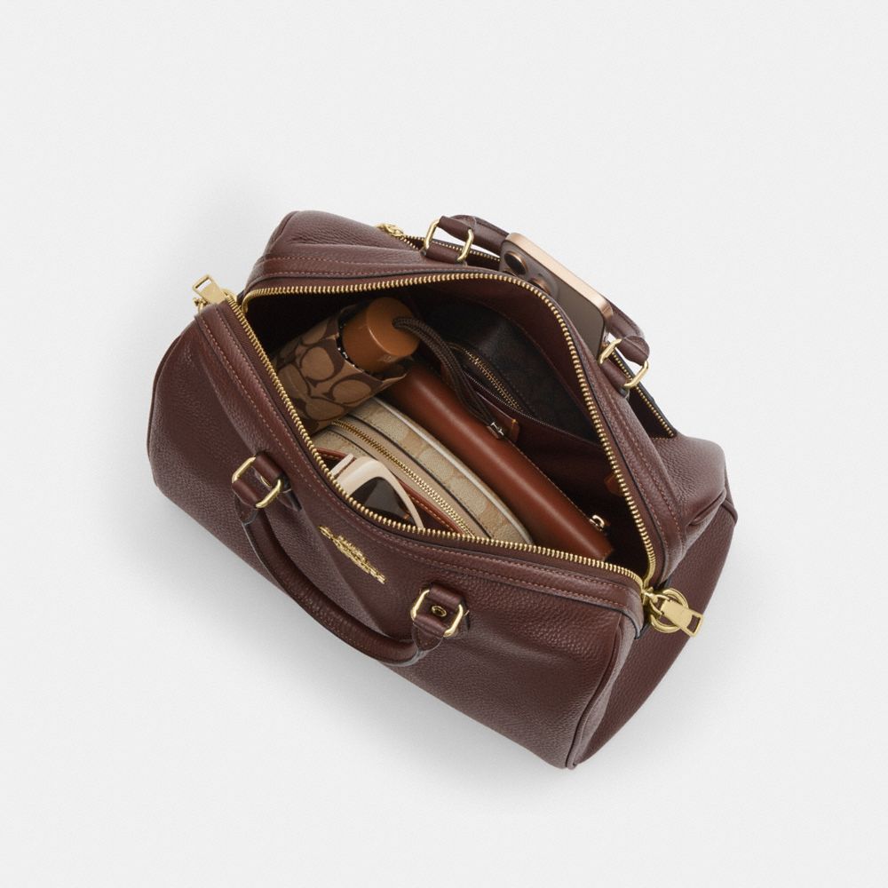 COACH®,Rowan Large Satchel Bag,,Inside View,Top View