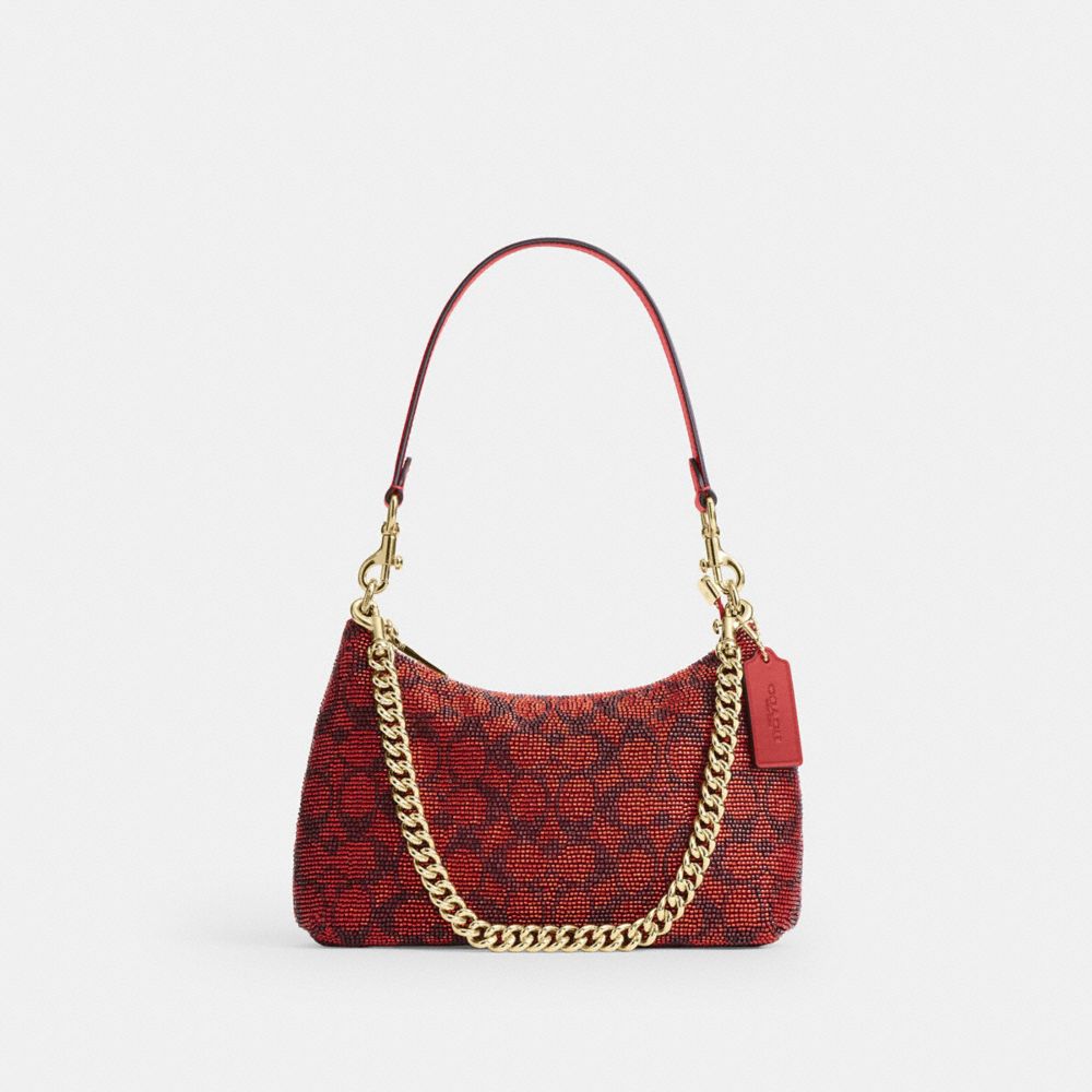 COACH®,Teri Shoulder Bag In Signature Satin,,Front View