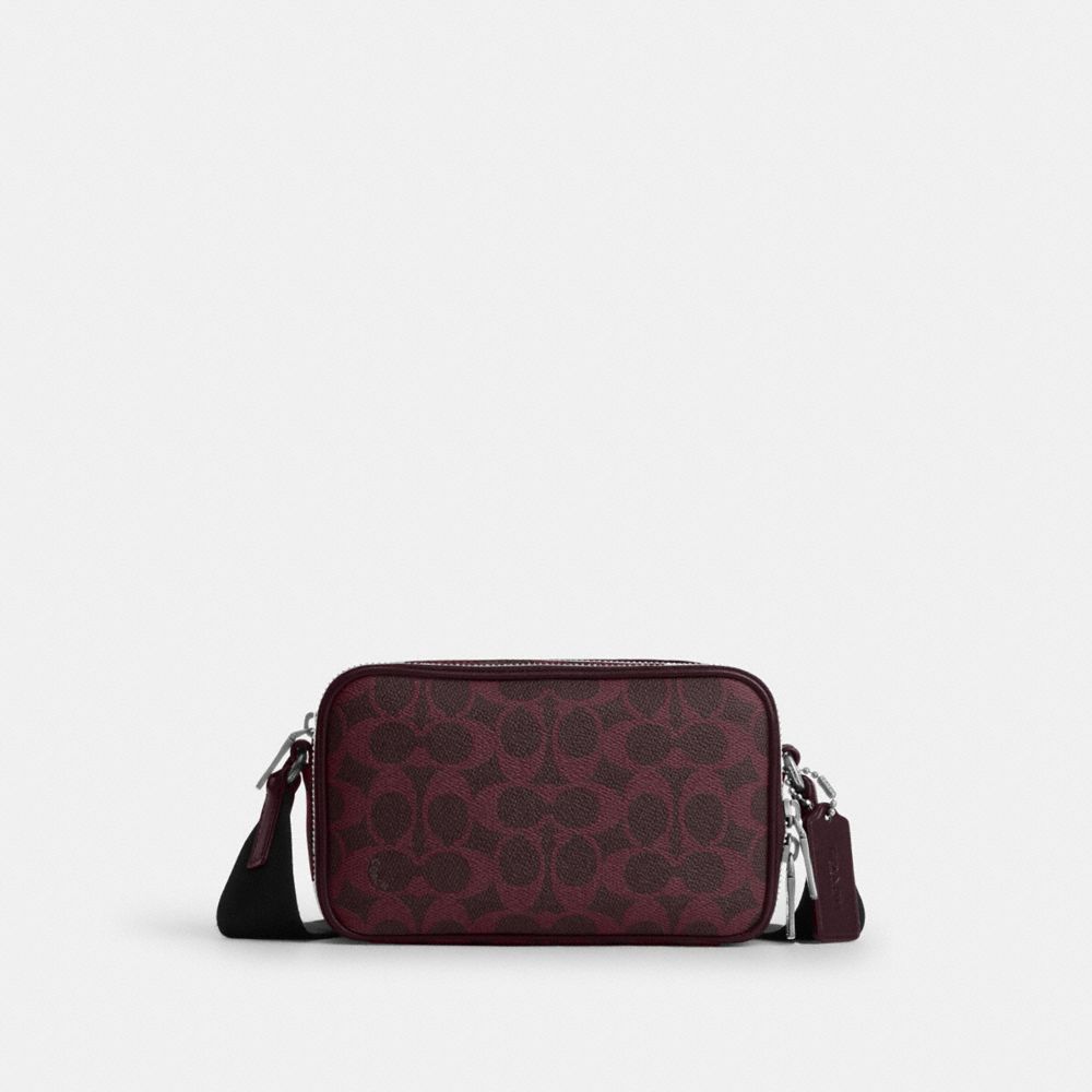 COACH®,Colton Crossbody Bag 19 In Signature Canvas,Canvas,Polyester,Leather,Recycled Polyester,Crossbody,Adjustable,Casual,,Front View