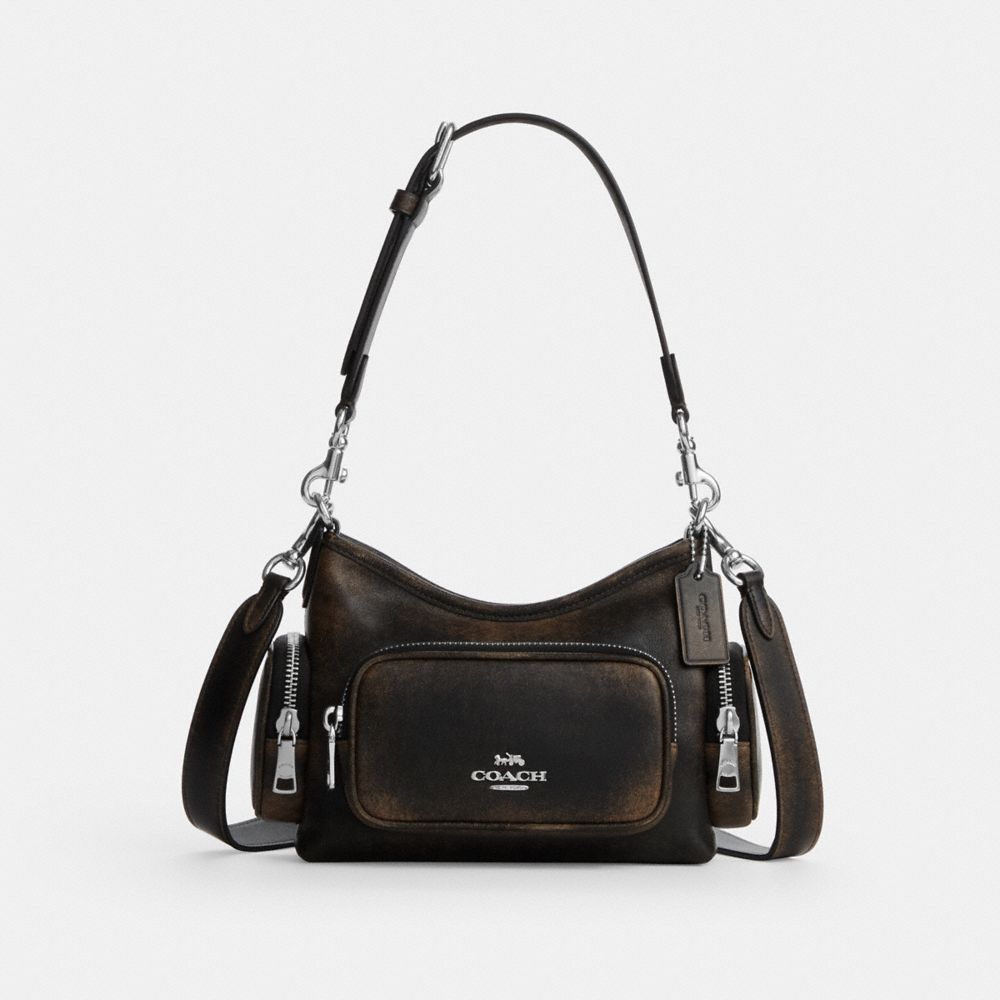 COACH® GB | Zip Top Shoulder Bag In Signature Canvas