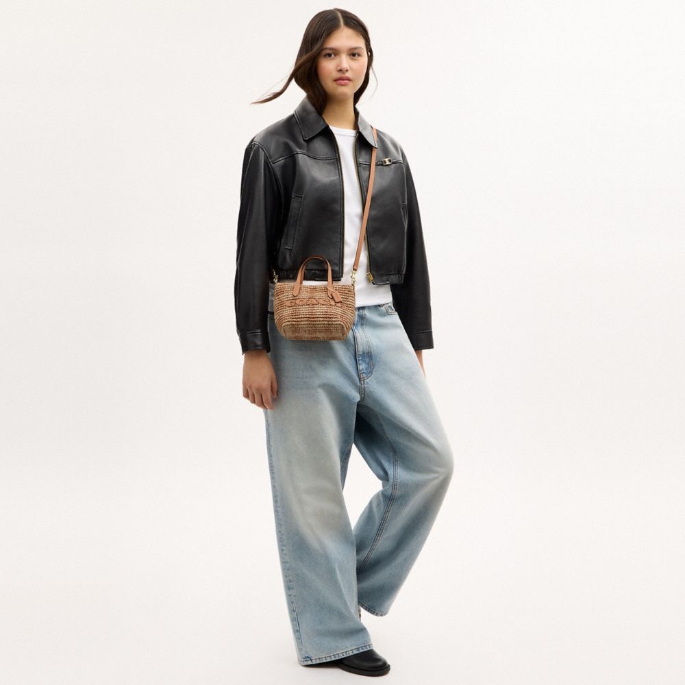 City Mini Tote Bag With Gingham Print