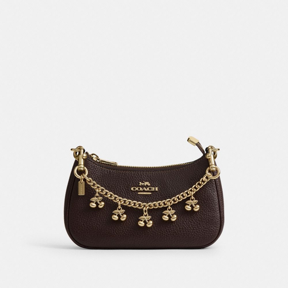 COACH®,Bag Charm Chain With Cherry Charms,,Angle View