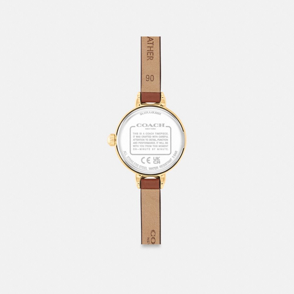 COACH®,Iris Watch, 22 Mm,Analog,Casual,Brown,Back View