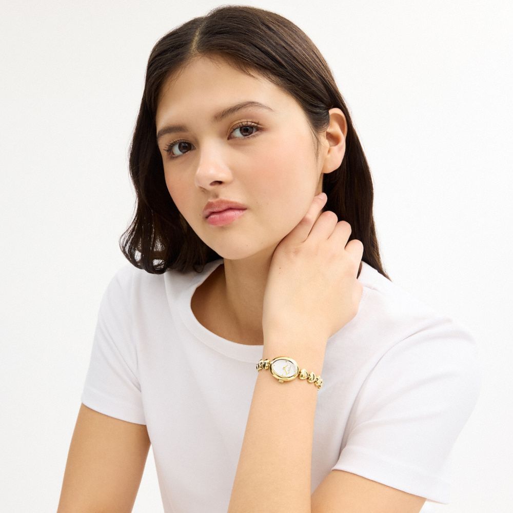 COACH®,Sammy Watch, 22 Mm,Gold,Detail View