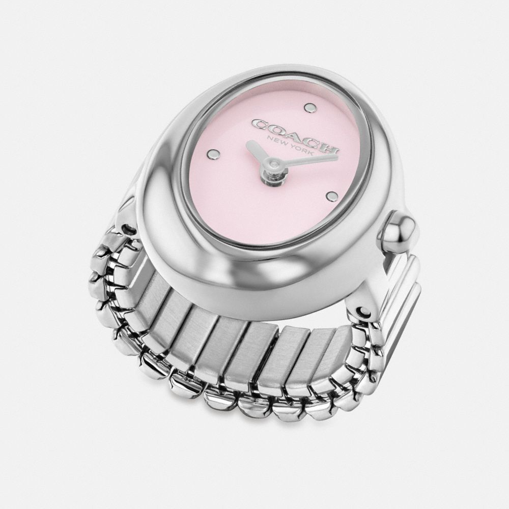 Coach Sammy Ring Watch, 18mm X 22.5mm In Silver