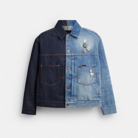 Мужские куртки Coach | Brain Dead Split Denim Jacket In Recycled Cotton