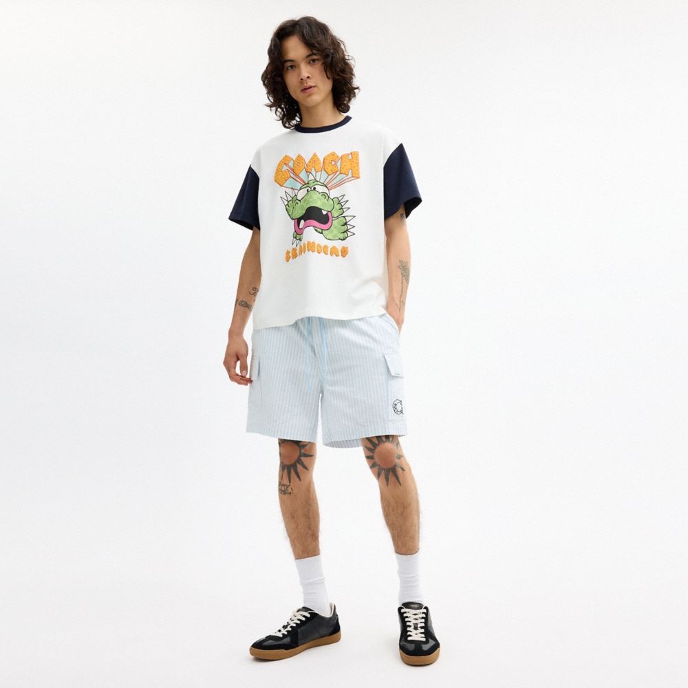 Мужские шорты Coach Brain Dead Striped Camp Shorts — фото 2
