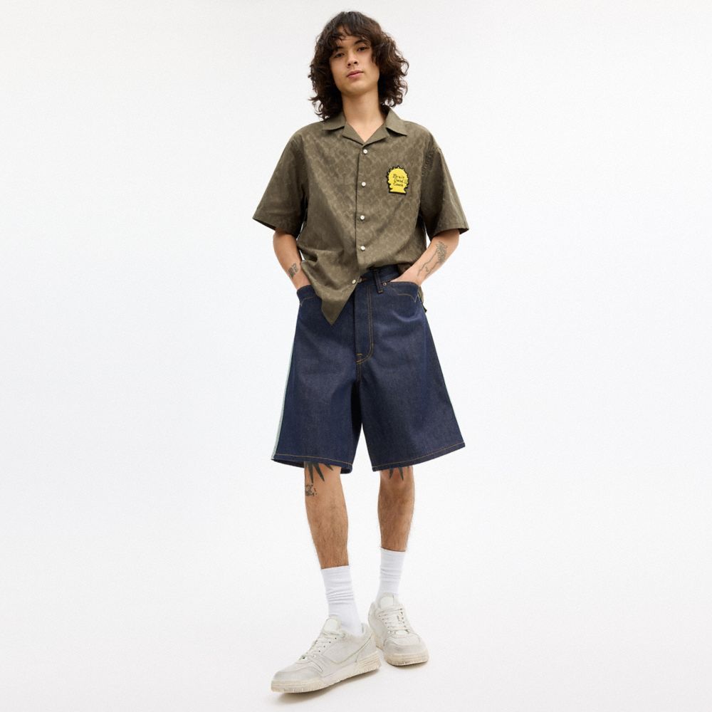Мужские шорты Coach Brain Dead Denim Shorts In Recycled Cotton — фото 2