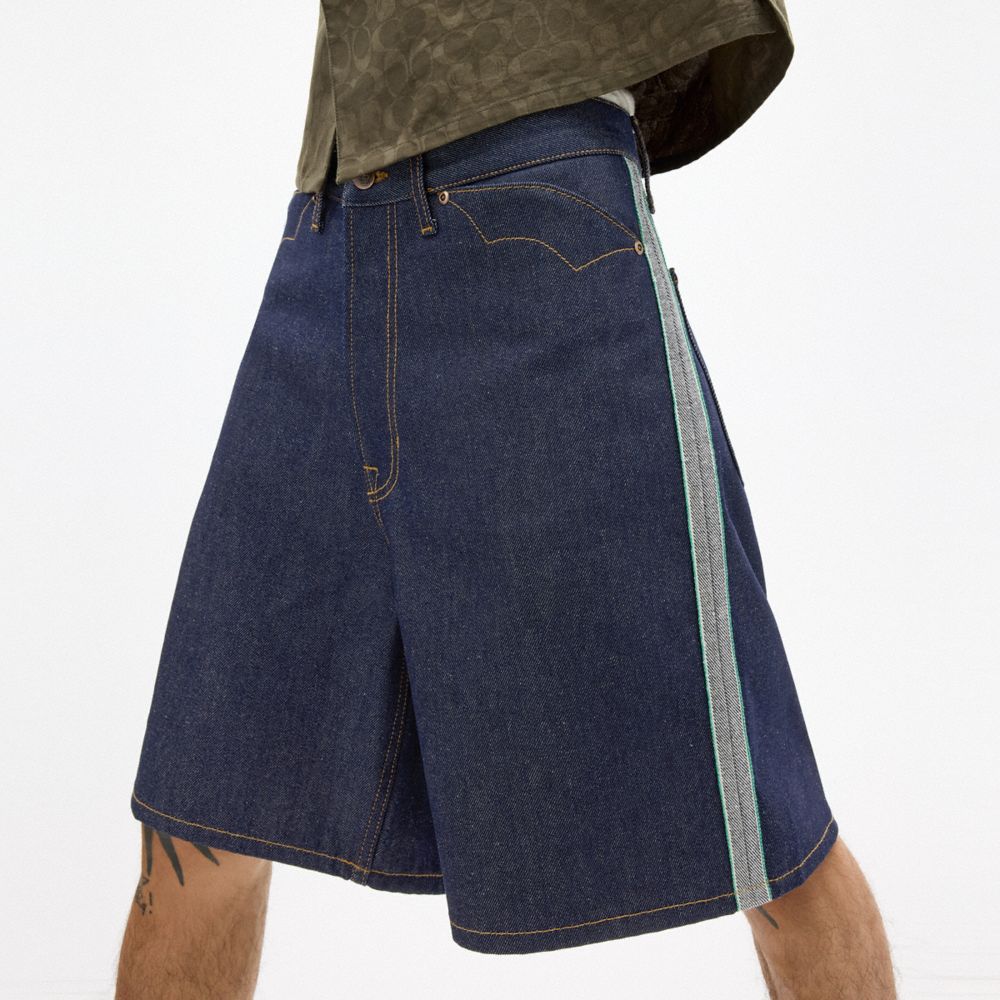 Мужские шорты Coach Brain Dead Denim Shorts In Recycled Cotton — фото 4