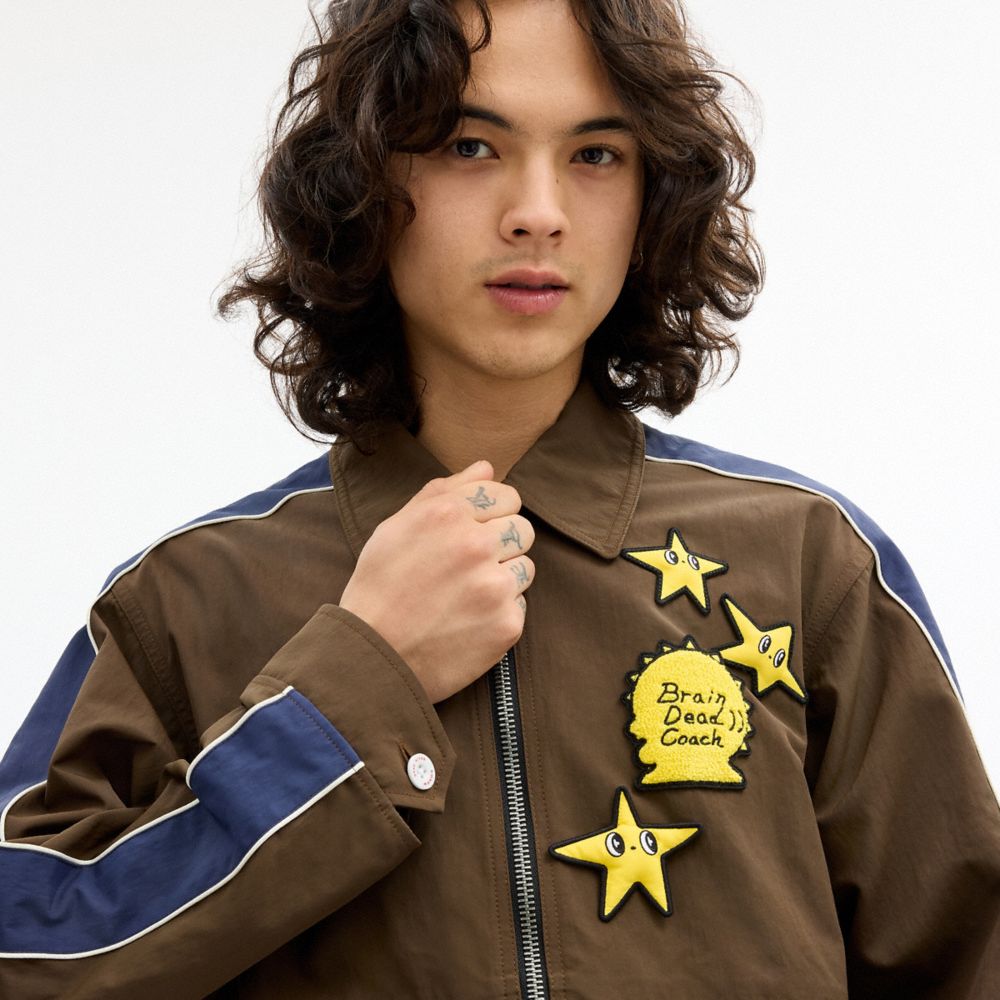 Мужские куртки Coach | Brain Dead Nylon Racer Jacket In Recycled Polyamide — фото 4