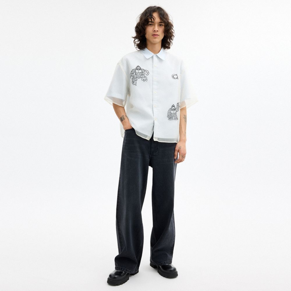 Coach | Brain Dead Striped Camp Shirt — фото 2