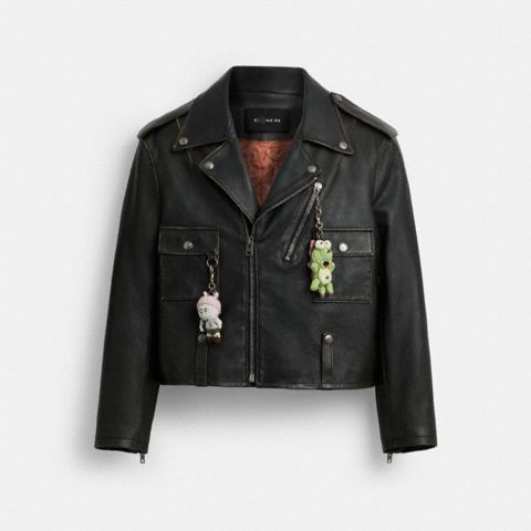Мужские куртки Coach | Brain Dead Leather Biker Jacket