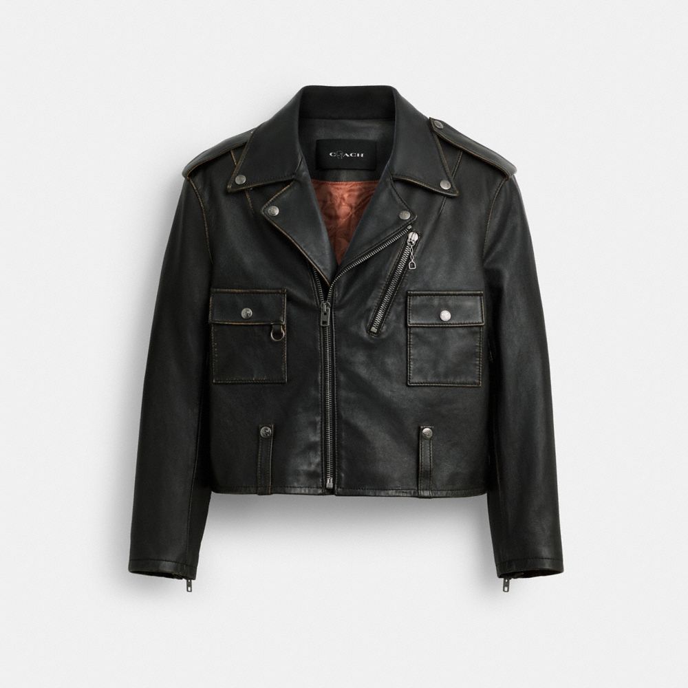 Мужские куртки Coach | Brain Dead Leather Biker Jacket — фото 2