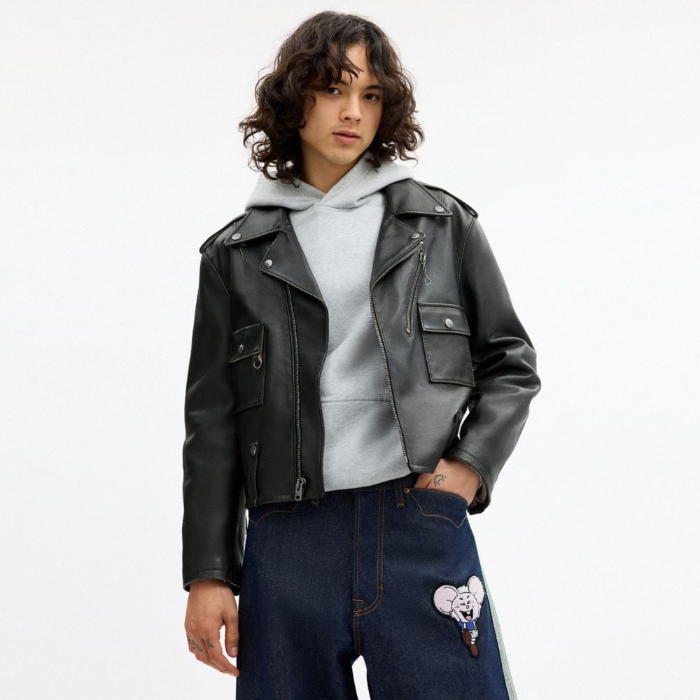 Мужские куртки Coach | Brain Dead Leather Biker Jacket — фото 5
