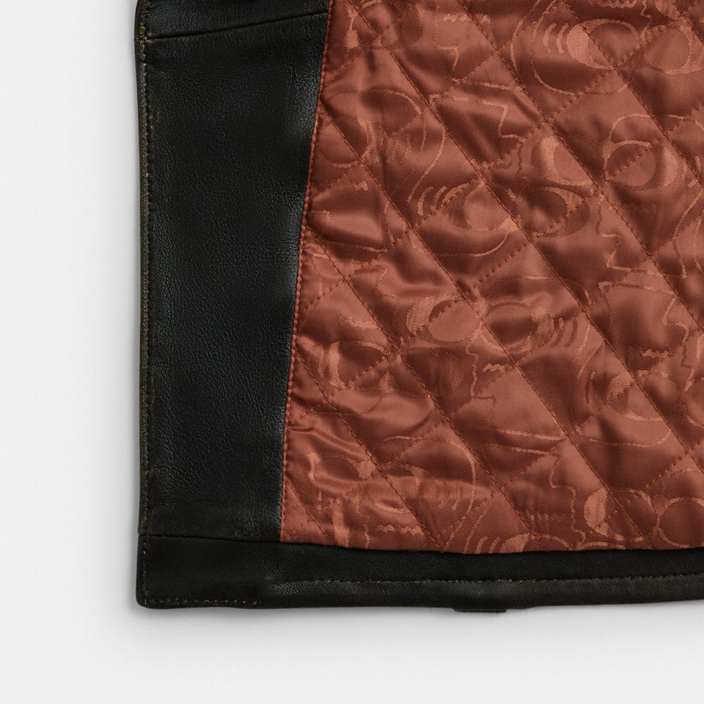 Мужские куртки Coach | Brain Dead Leather Biker Jacket — фото 3