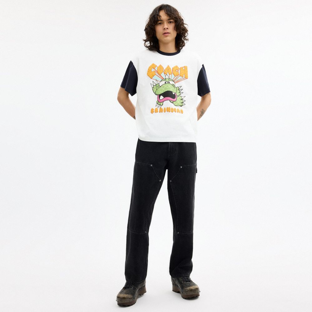 Мужские футболки Coach Brain Dead Zilly Dino T-Shirt — фото 2