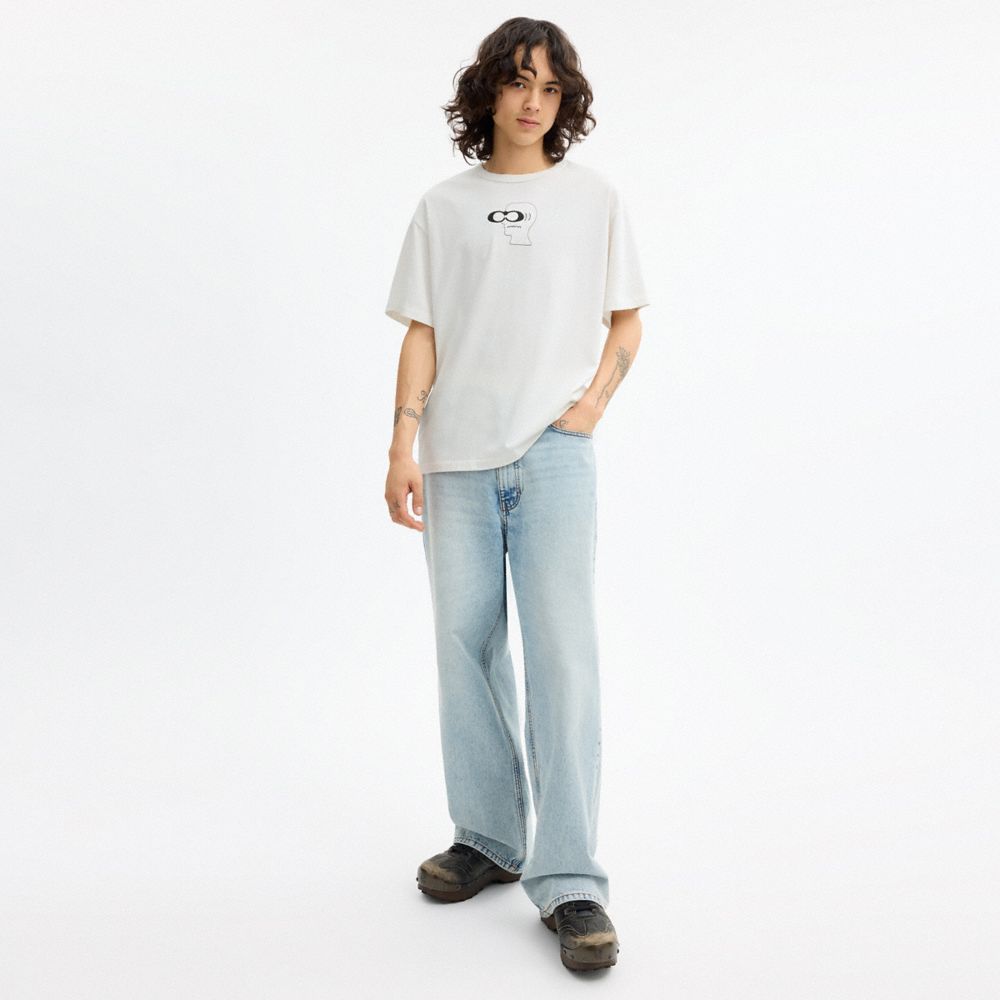 Мужские футболки Coach Brain Dead Head T-Shirt In Organic Cotton — фото 2