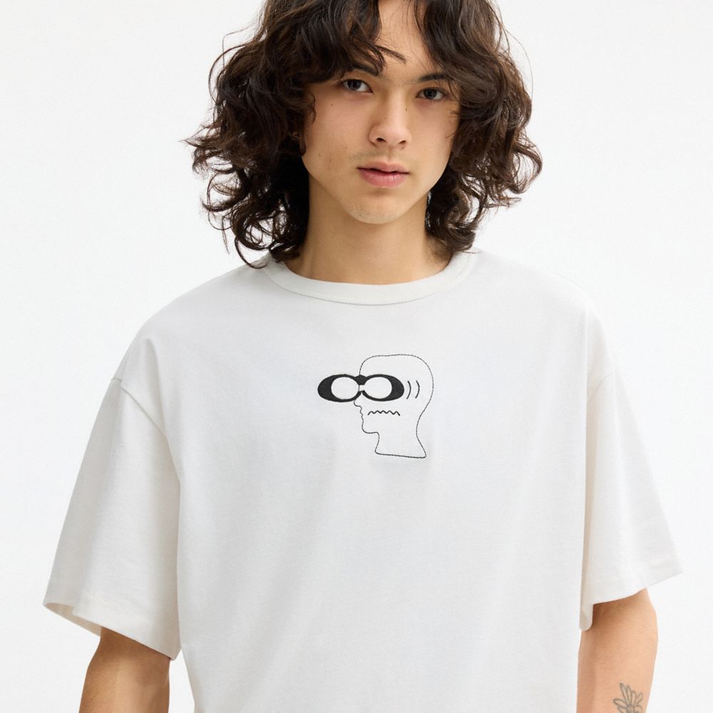 Мужские футболки Coach Brain Dead Head T-Shirt In Organic Cotton — фото 6