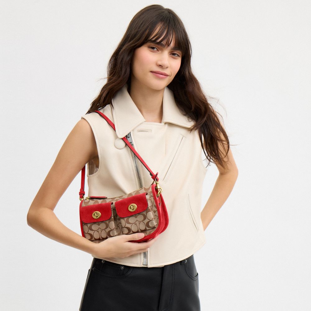 Twin Turnlock Waverly Bag In Signature Jacquard