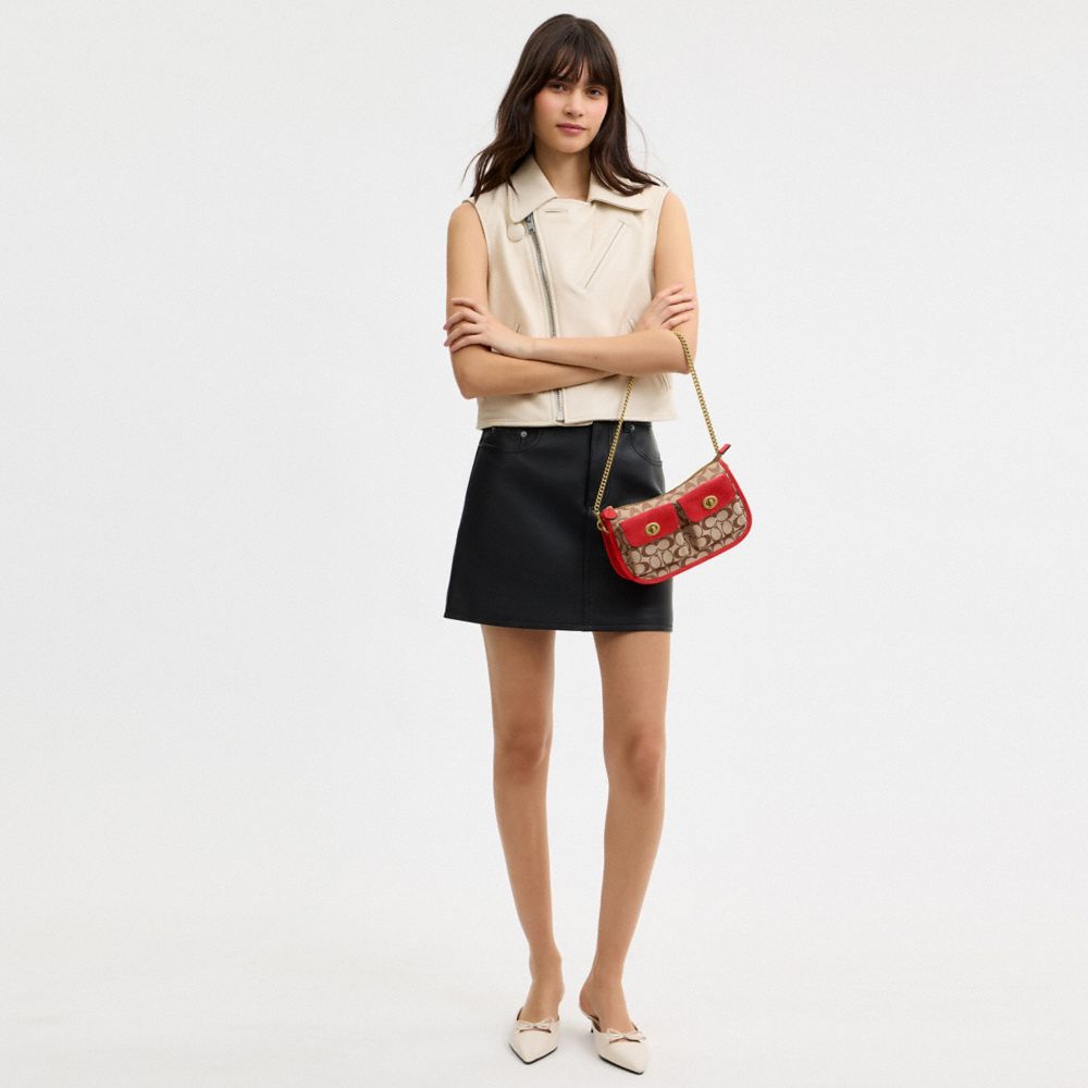 Twin Turnlock Waverly Bag In Signature Jacquard