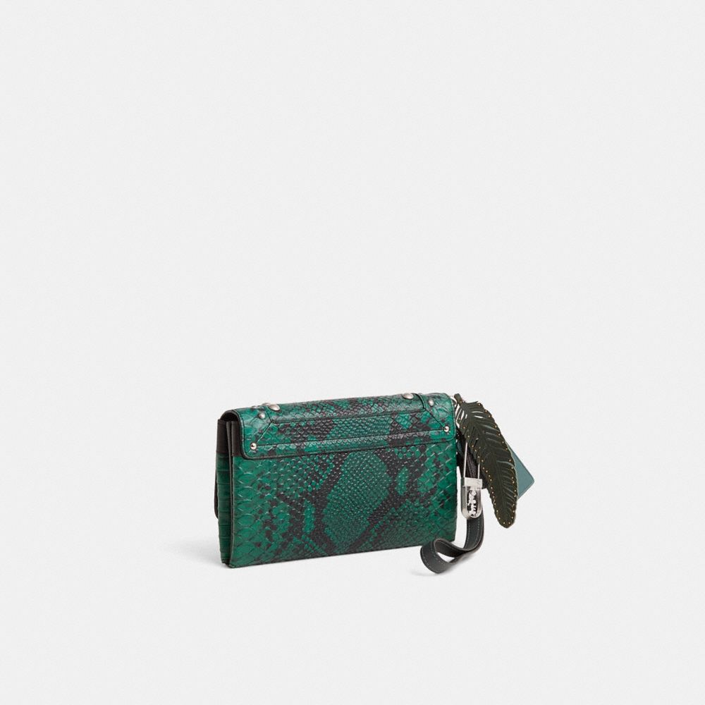 COACH®,Upcrafted Coach Swagger Clutch,,Angle View