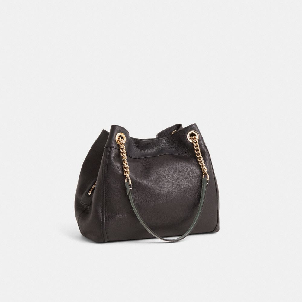 COACH®,Upcrafted Turnlock Edie Shoulder Bag,,Angle View