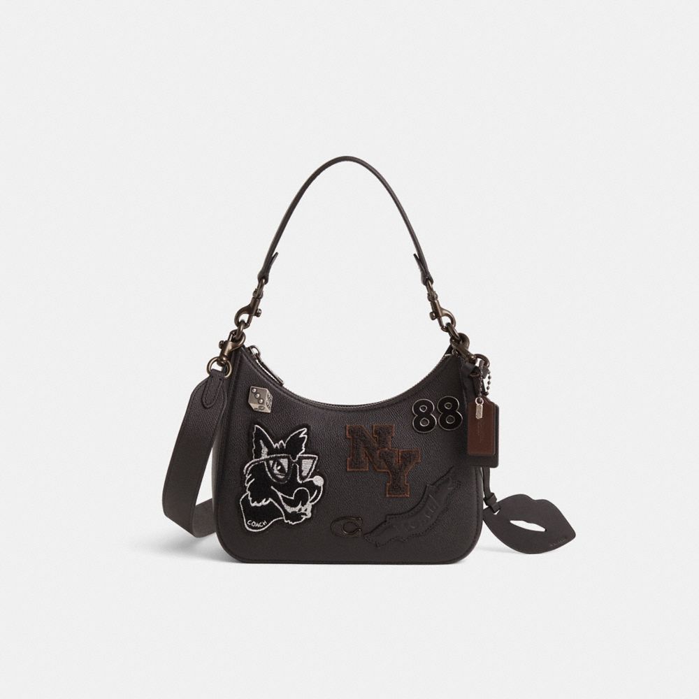 COACH®,Upcrafted Hobo Crossbody Bag,,Front View