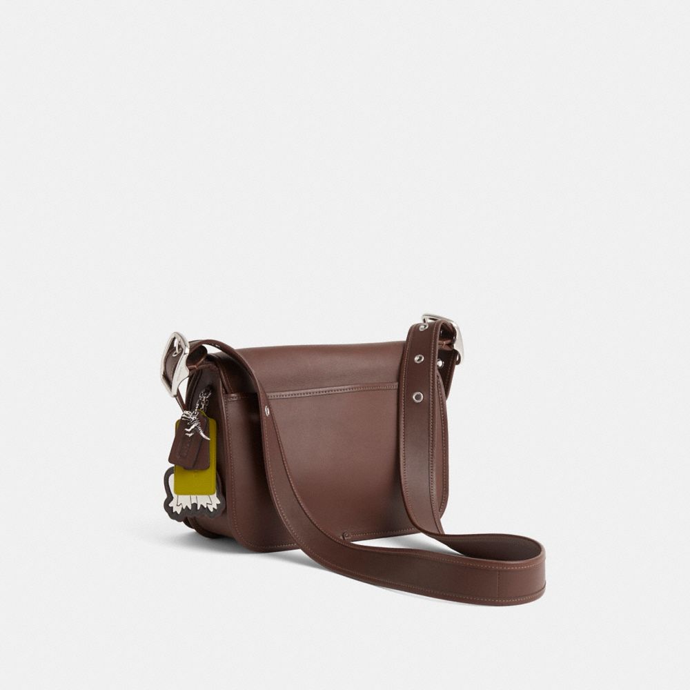 COACH®,Upcrafted Patricia Legacy Bag,Brown,Angle View