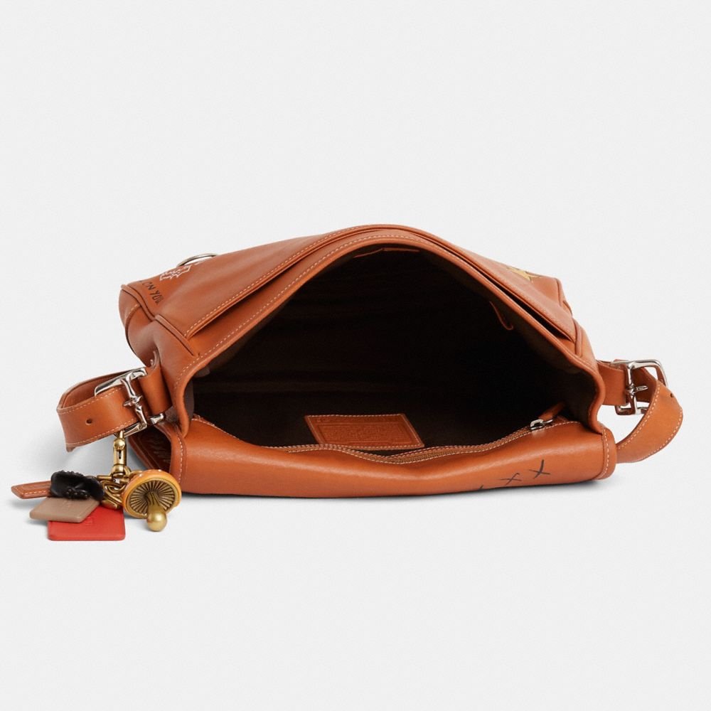 COACH®,Upcrafted Vintage Hamptons Saddle Bag,,Inside View,Top View