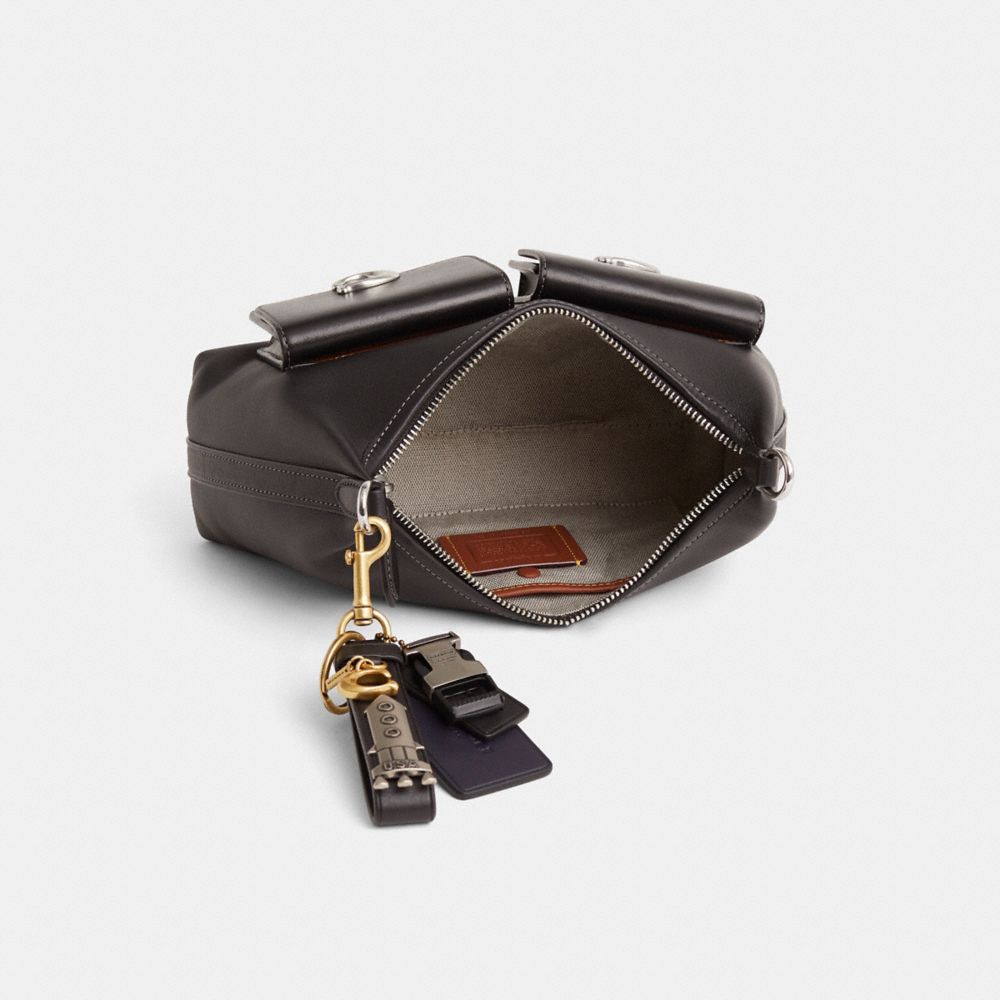 COACH®,Upcrafted Juliet Shoulder Bag 25,Black,Inside View,Top View