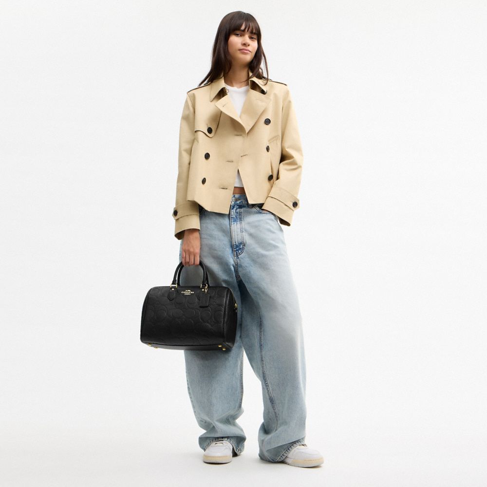 COACH®,Rowan Large Satchel Bag In Signature Leather,,Detail View