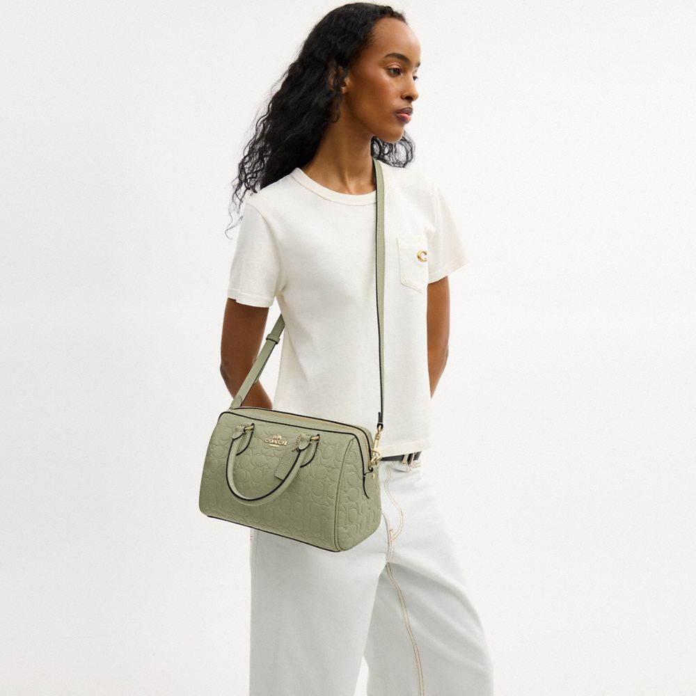Rowan Satchel Bag In Signature Leather