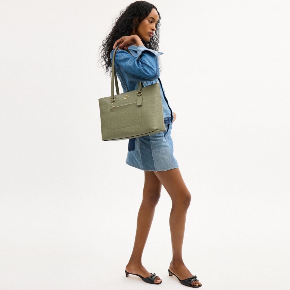 Station Tote Bag In Signature Leather