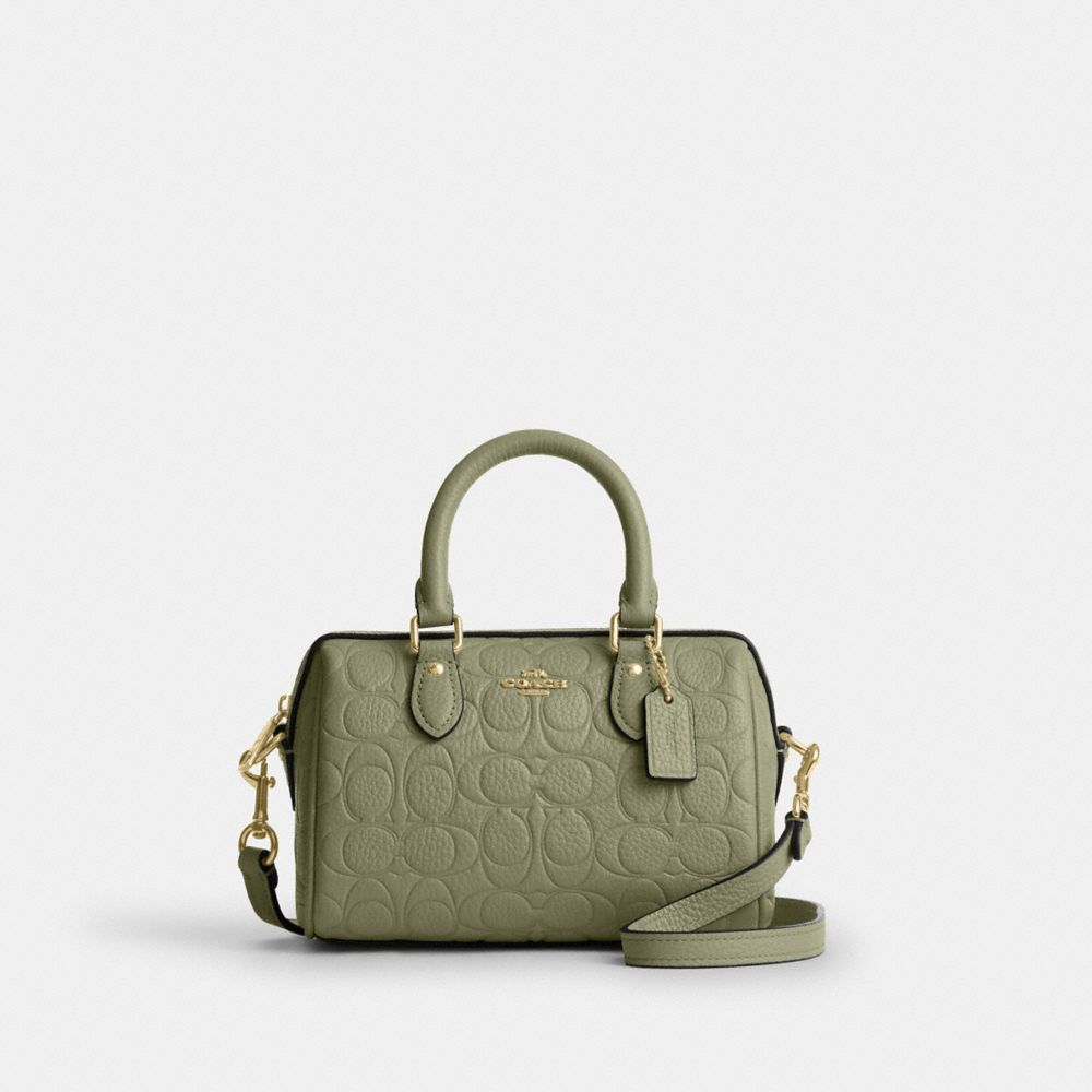 COACH®,Mini Rowan Crossbody Bag In Signature Leather,,Front View