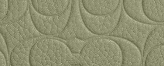 COACH®,Long Zip Around Wallet In Signature Leather,Leather,Wristlet,Clutch,Logo,Gold Metal,,Front View