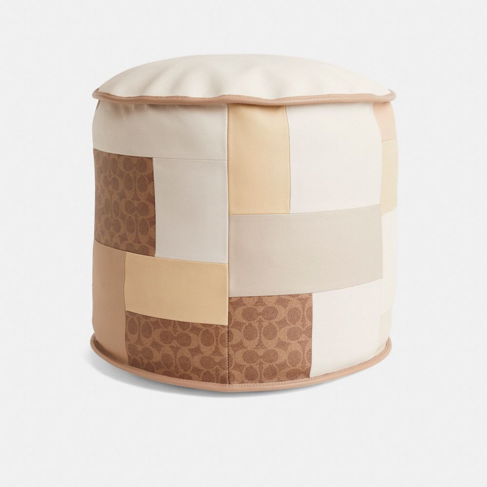 COACH®,Remade Pouf,,Front View