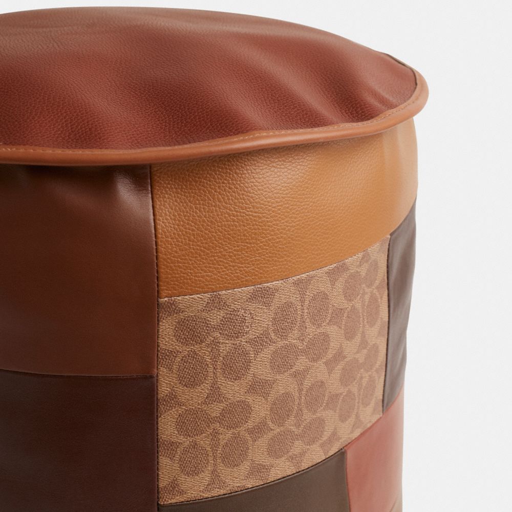 COACH®,Remade Pouf,Brown,Closer View