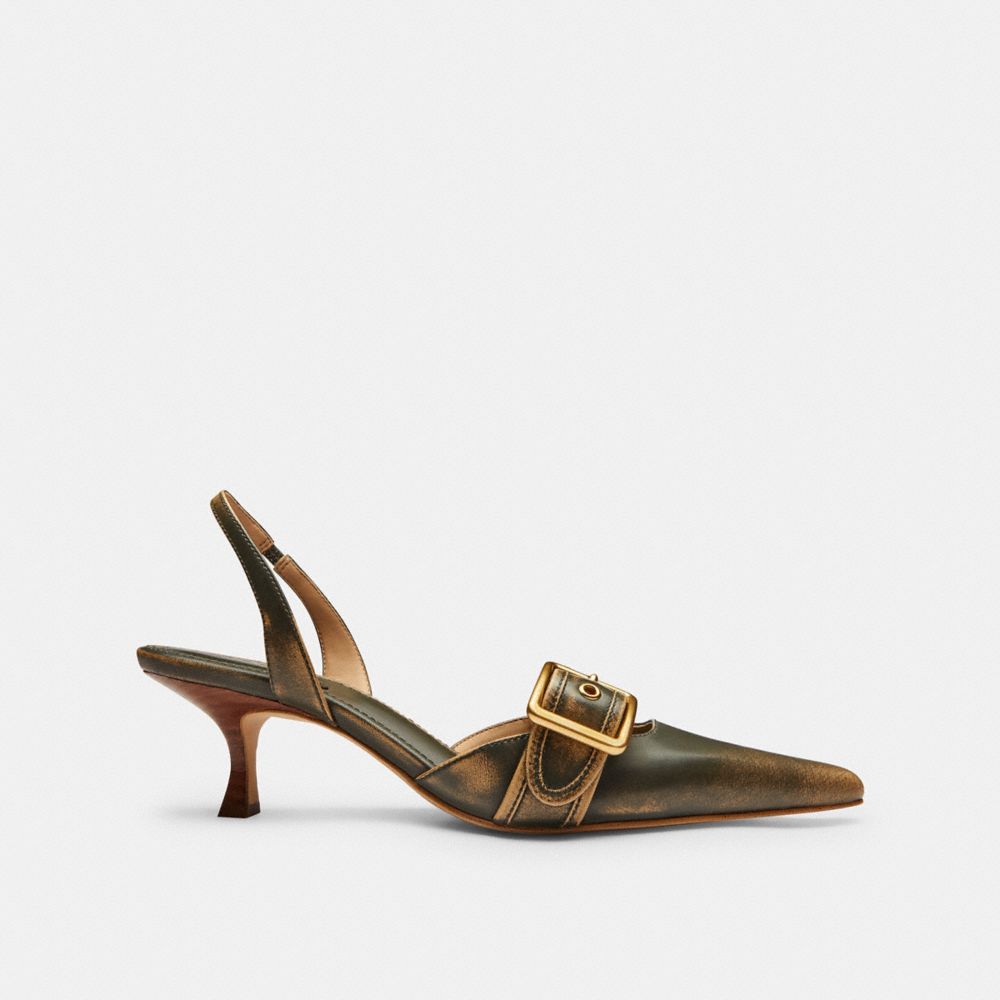 COACH®,Margot Slingback In Loved Leather,,Angle View