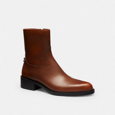 Coach Pointed Toe Bootie In Loved Leather