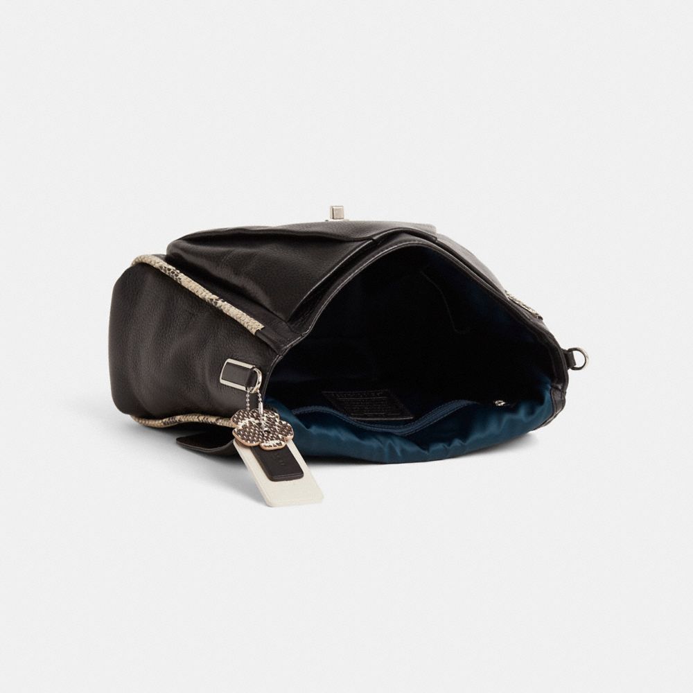 COACH®,Upcrafted Sadie Flap Satchel,,Inside View,Top View