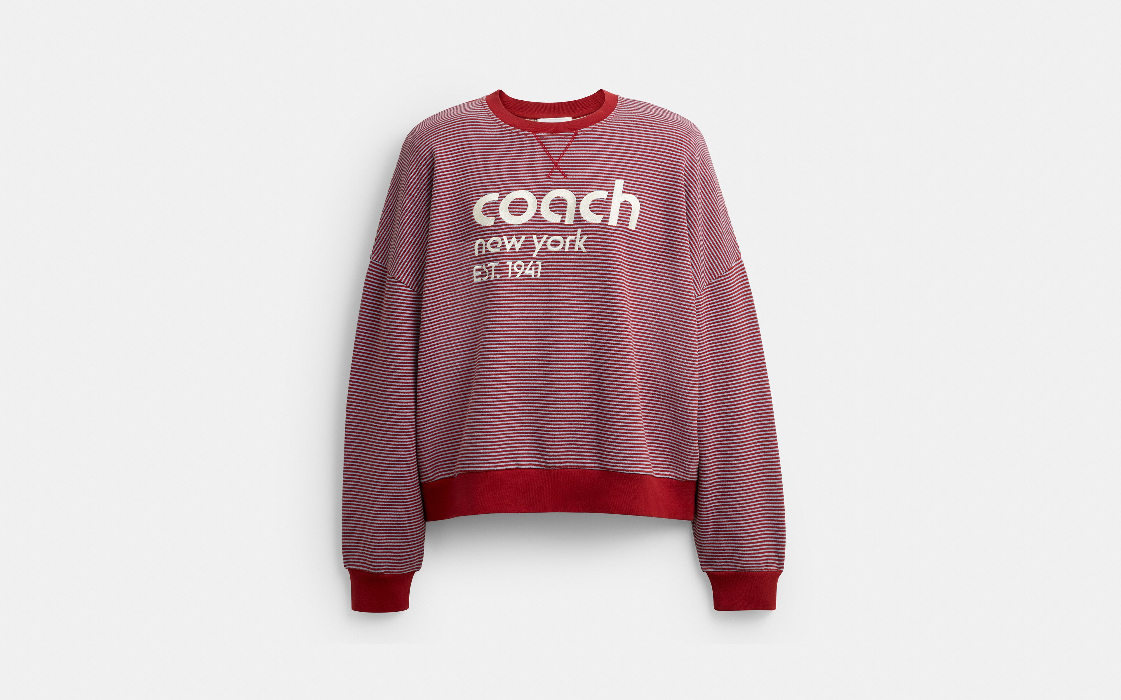 Striped Crewneck Sweatshirt In Organic Cotton